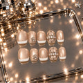 Champagne Starlight press-on nails