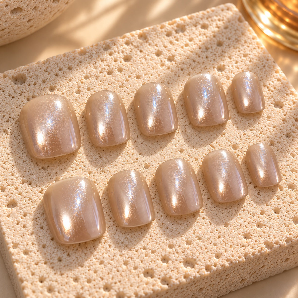 Pearl Veil press-on nails