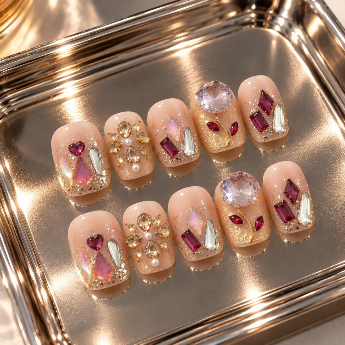 Ruby Rendezvous press-on nails